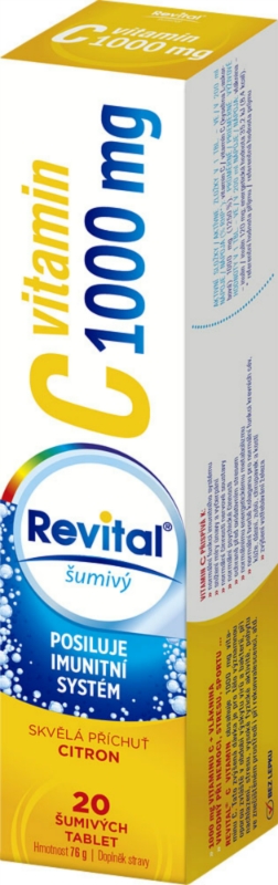 REVITAL C vitamin 1000 mg Citron 20 šumivých tablet