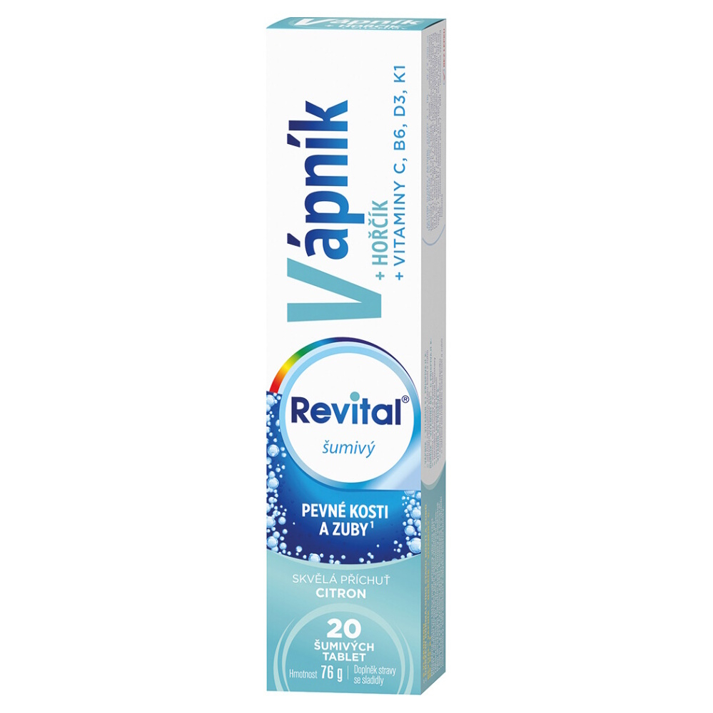 REVITAL Vápník + hořčík + vitamíny 20 šumivých tablet