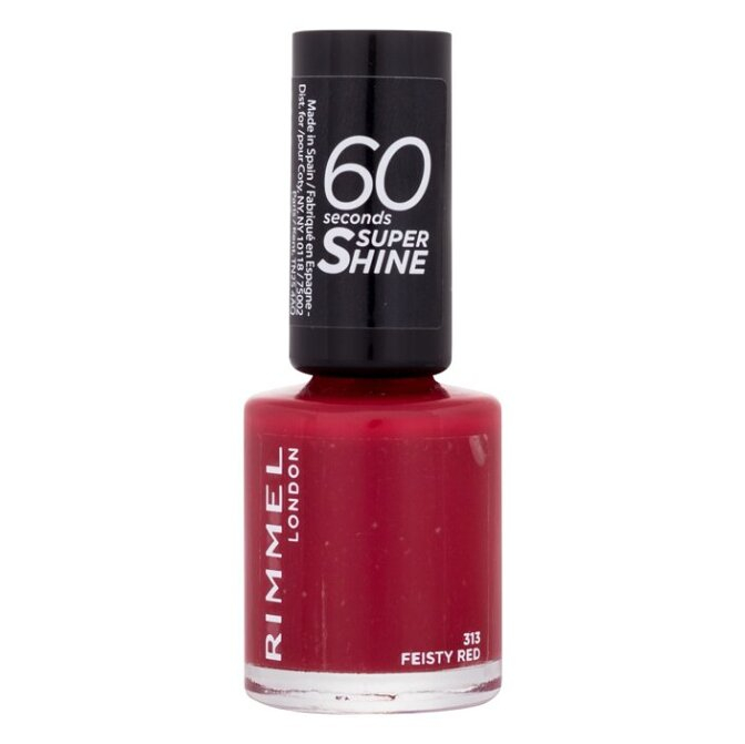 RIMMEL LONDON 60 Seconds Lak na nehty 313 Feisty Red 8 ml