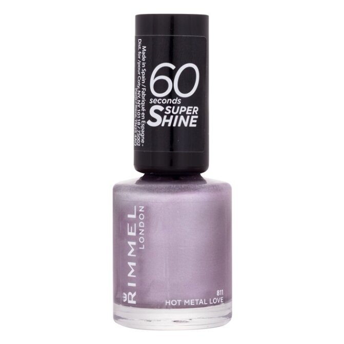 RIMMEL LONDON 60 Seconds Lak na nehty 811 Hot Metal Love 8 ml