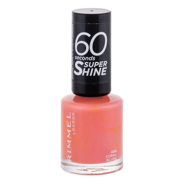 RIMMEL LONDON 60 Seconds Lak na nehty Super Shine 406 Coral Blush 8 ml