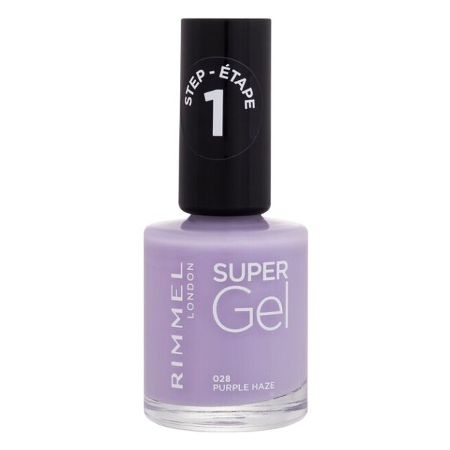 RIMMEL LONDON Super Gel lak na nehty Step1 028 Purple Haze 12 ml