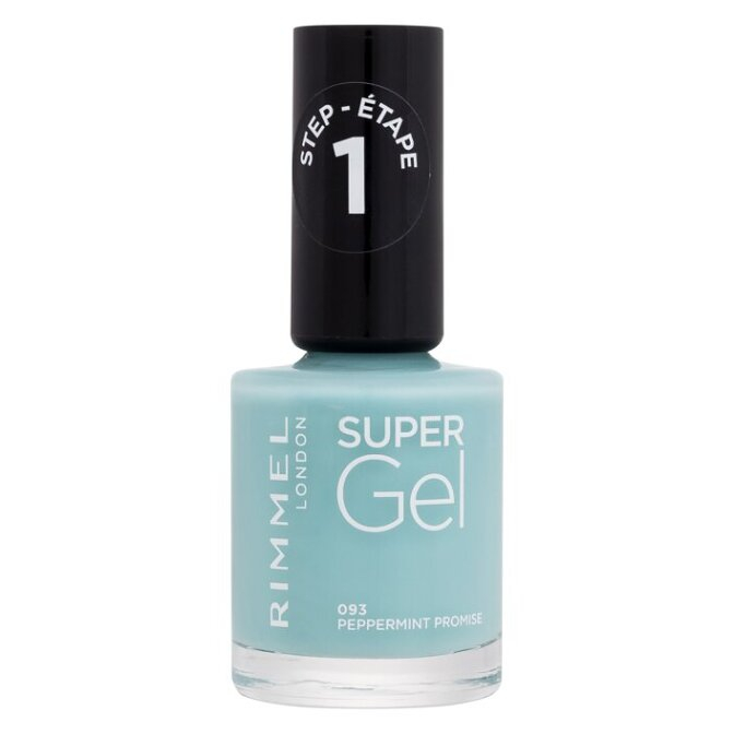 RIMMEL LONDON Super Gel lak na nehty Step1 093 Peppermint Promis 12 ml