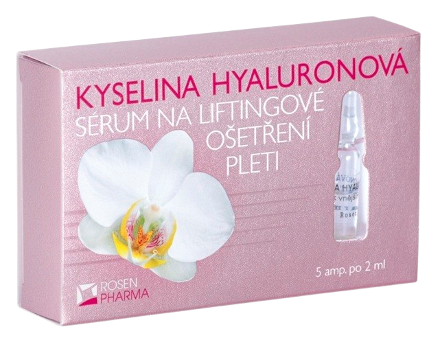 ROSEN PHARMA Kyselina hyaluronová - Sérum pro liftingové ošetření pleti ve formě ampulí 5 x 2 ml