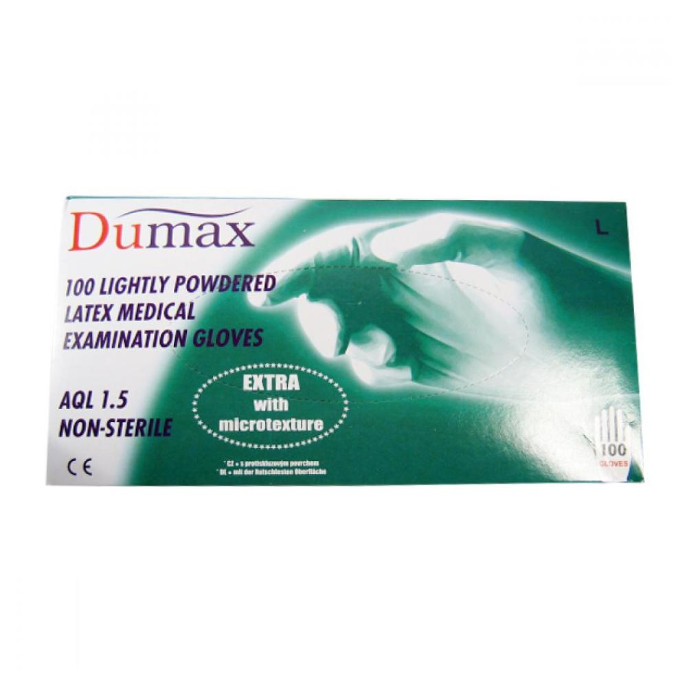 Rukavice DUMAX latexové nesterilní L 100ks pudr