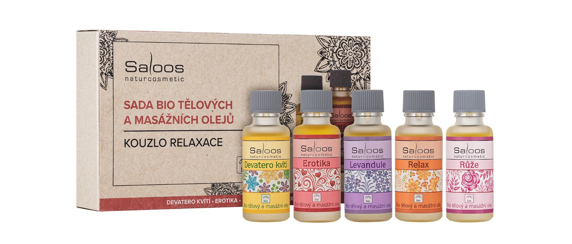 Saloos Kouzlo relaxace sada tělových a masážních olejů 5x20 ml