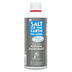 SALT OF THE EARTH Přírodní minerální deodorant Pure Amour Vetiver & Citrus pro muže náhradní náplň 500 ml