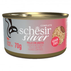 SCHESIR Senior Wholefood  konzerva pro kočky kuře a kachna 70 g