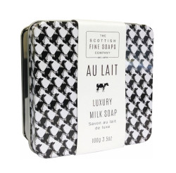 Scottish Fine Soaps Au Lait mýdlo v plechové dóze 100 g