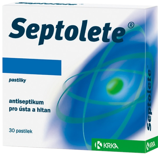 SEPTOLETE Menthol antiseptikum pro ústa a hltan 1 mg 30 pastilek