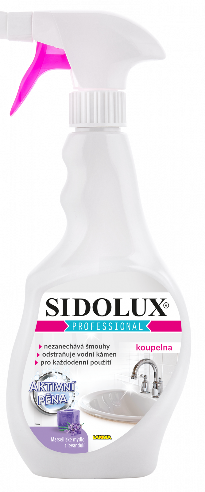 SIDOLUX Professional na koupelny, aktivní pěna Marseillské mýdlo s levandulí 500 ml