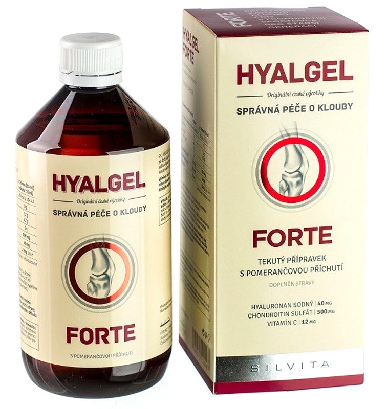 SILVITA Hyalgel forte pomeranč 500 ml