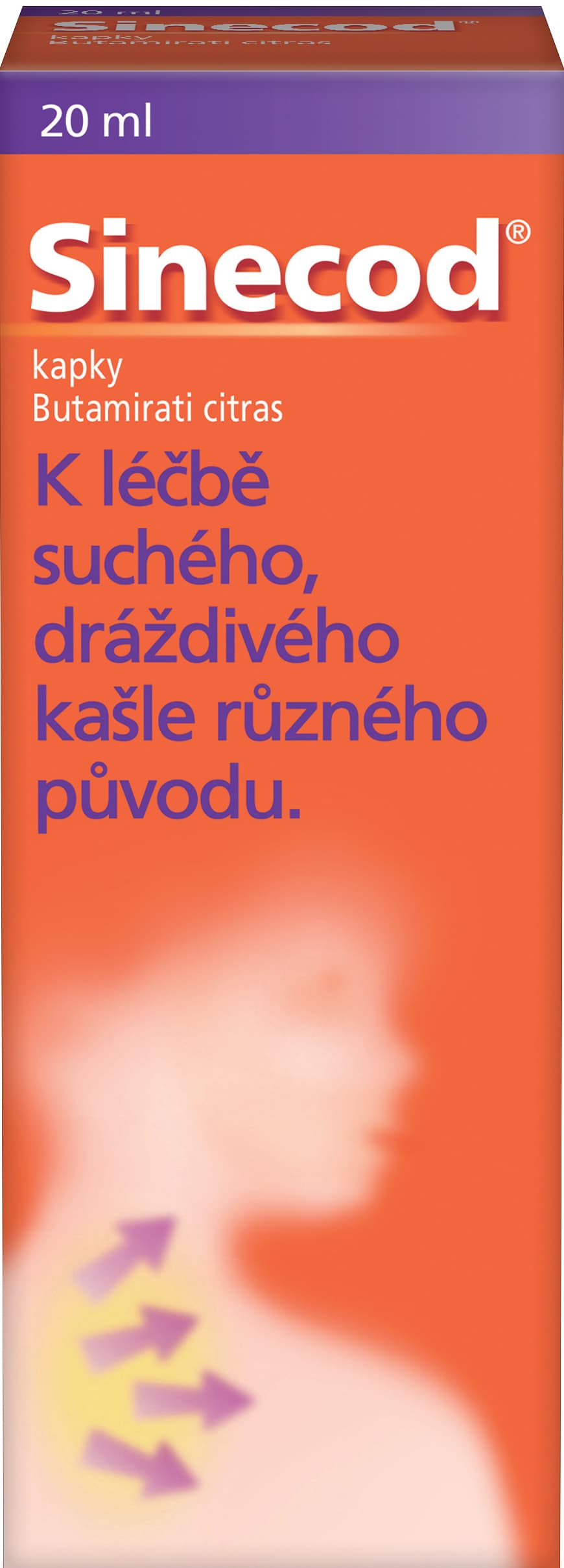 SINECOD 5mg/ml, kapky pro děti proti suchému kašli 20 ml