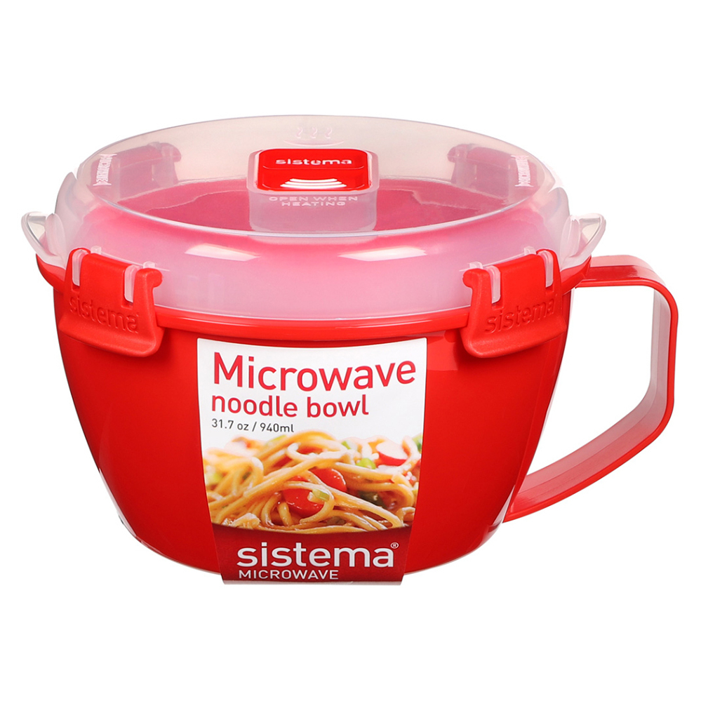 SISTEMA Microwave Dóza na nudle a hranolky červená 940 ml