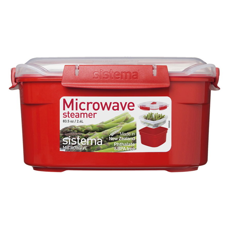 SISTEMA Microwave Napařovací krabička červená 2,4 l