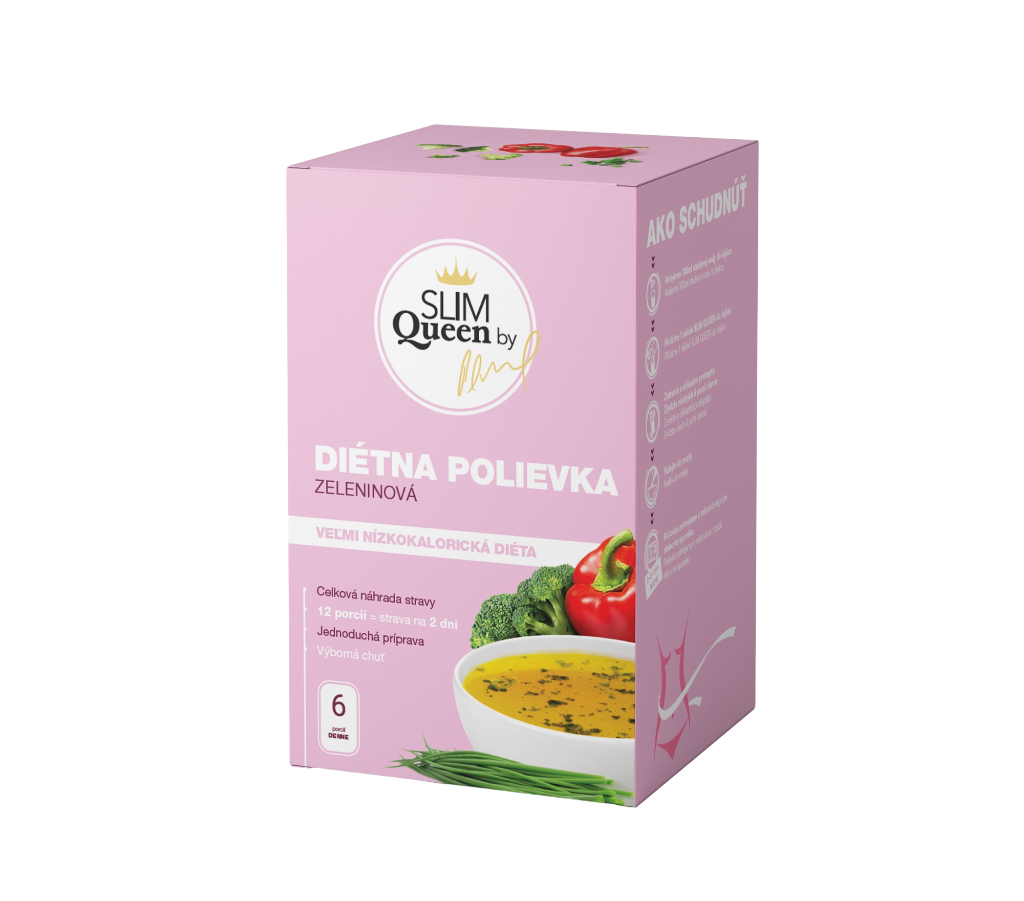 SLIM QUEEN Dietní polévka, zeleninová 12 x 32 g