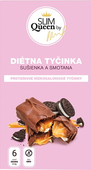 SLIM QUEEN Dietní tyčinka, sušenka a smetana 6 x 35 g