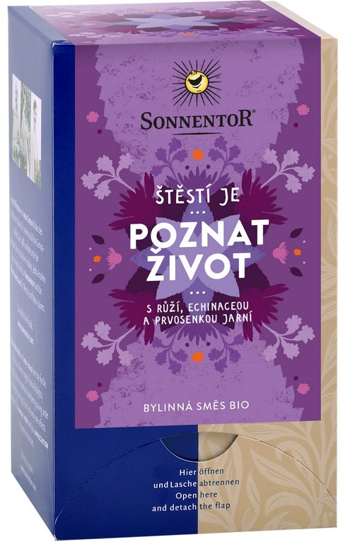 SONNENTOR BIO Poznat život bylinná směs s kořením sáčky 18 x 1.5 g