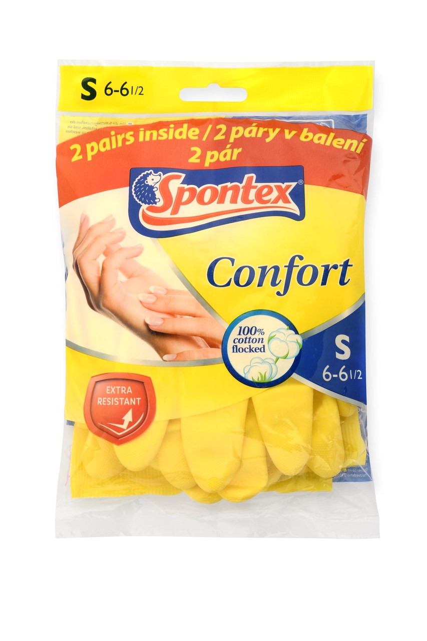 SPONTEX Confort rukavice vel. S 2 páry 2 x 2 ks