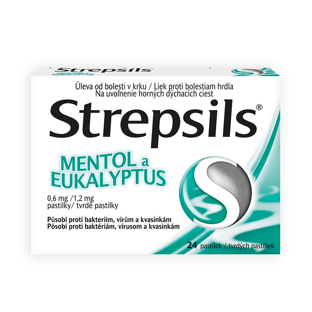 STREPSILS Mentol a eukalyptus 0.6mg/1.2mg 24 pastilek