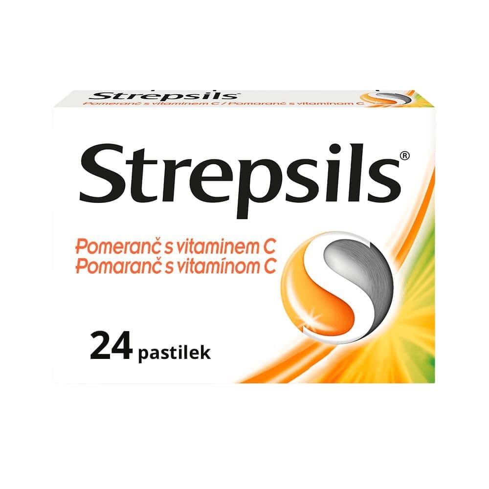 STREPSILS Pomeranč s vitaminem C 24 pastilek