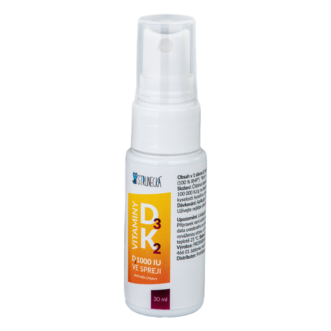 Strunecká Vitamin D3 1000 IU + K2 ve spreji - 30ml