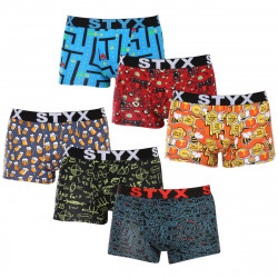 Styx 6PACK pánské boxerky art sportovní guma vícebarevné (6G12697124/2) L