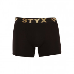 Styx Pánské boxerky / KTV long sportovní guma černé - černá guma (UTC960) XL