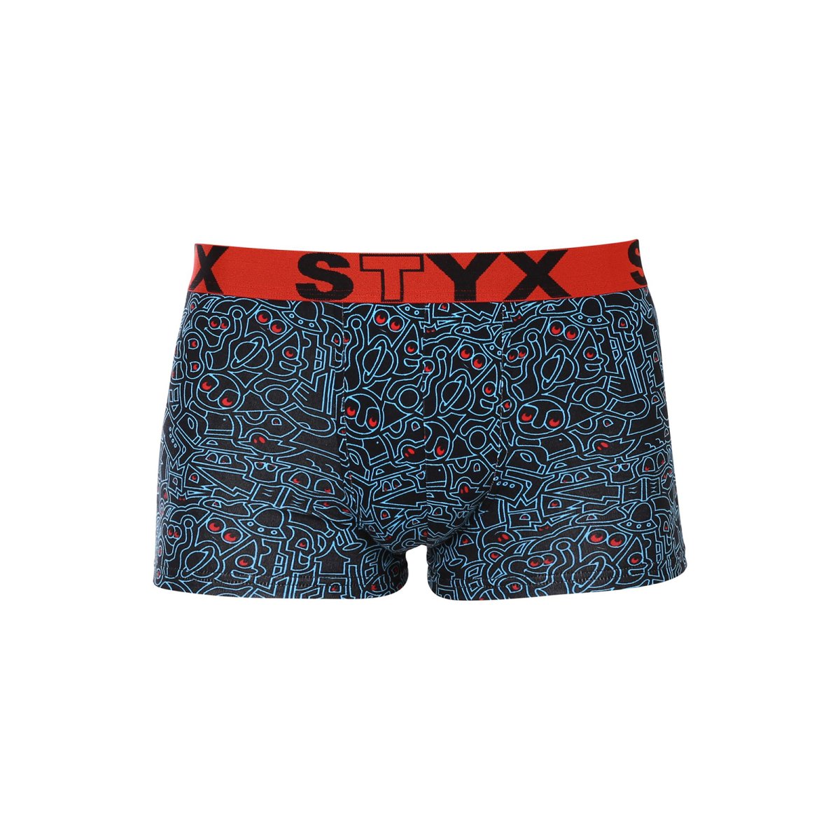 Styx Pánské boxerky art sportovní guma doodle (G1256) S