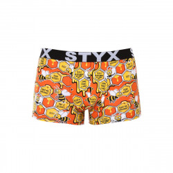 Styx Pánské boxerky art sportovní guma nadrozměr včelky (R1654) 3XL