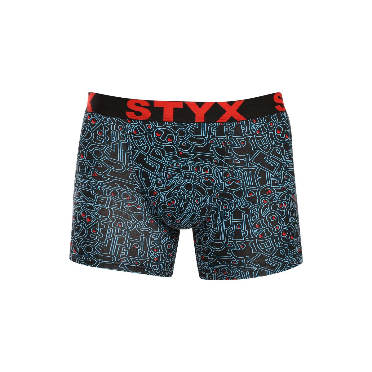 Styx Pánské boxerky long art sportovní guma doodle (U1256/2) S