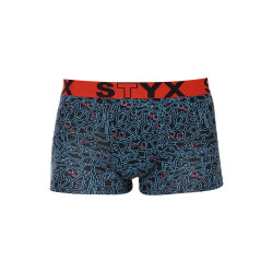 Styx Pánské boxerky art sportovní guma doodle (G1256) XXL