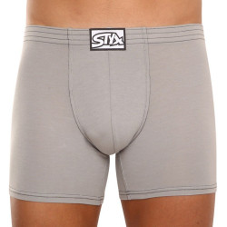 Styx Pánské boxerky long klasická guma světle šedé (F1062) M