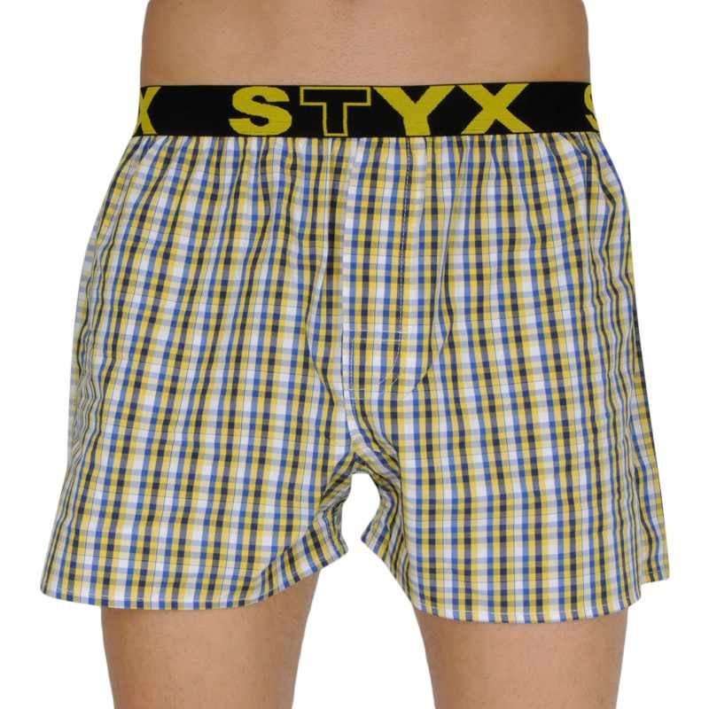 Styx Pánské trenky sportovní guma vícebarevné (B107) XL