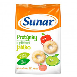 SUNAR Dětské křupky jablečné prstýnky 12m+ 50 g