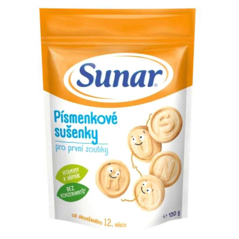 SUNAR Dětské sušenky písmenkové 12m+ 150 g