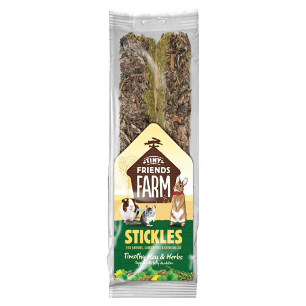 SUPREME Tiny Friends Farm Stickles seno a bylinky tyčinky 2 kusy 100 g