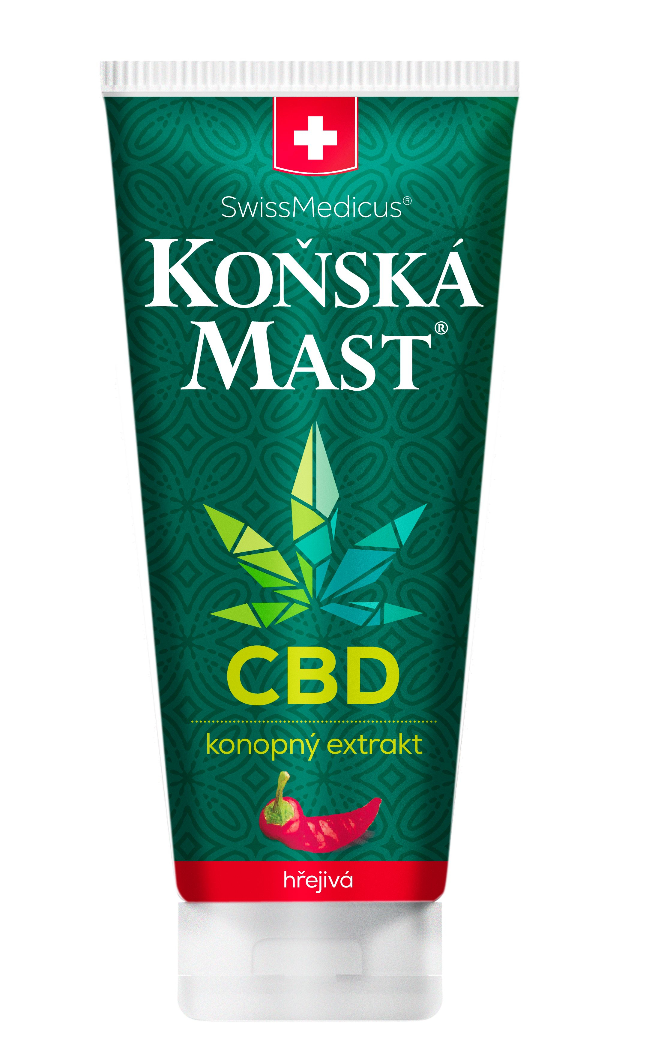 SwissMedicus Koňská mast s CBD hřejivá 200 ml