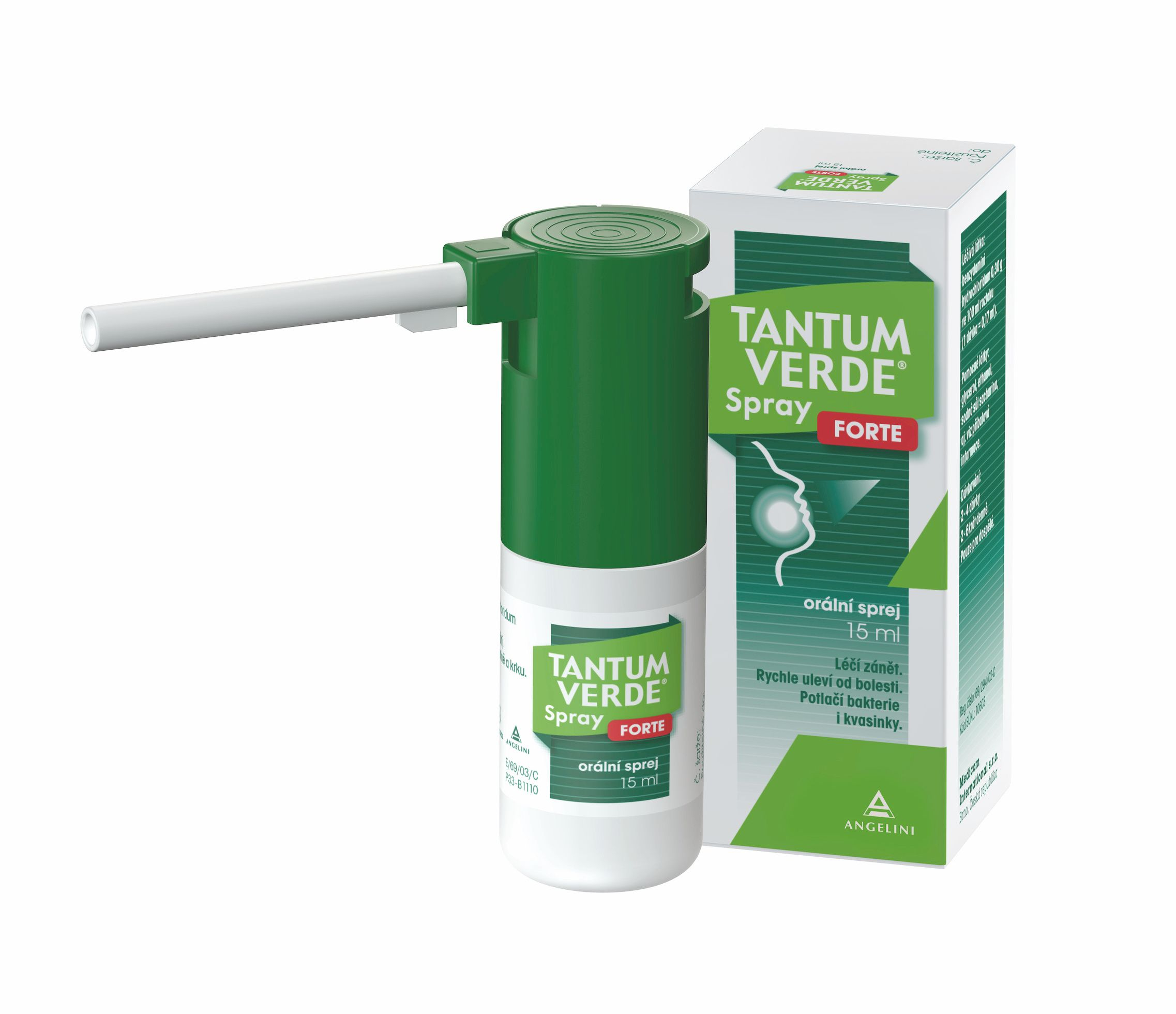 Tantum Verde Spray Forte 0,30% ústní sprej 15 ml