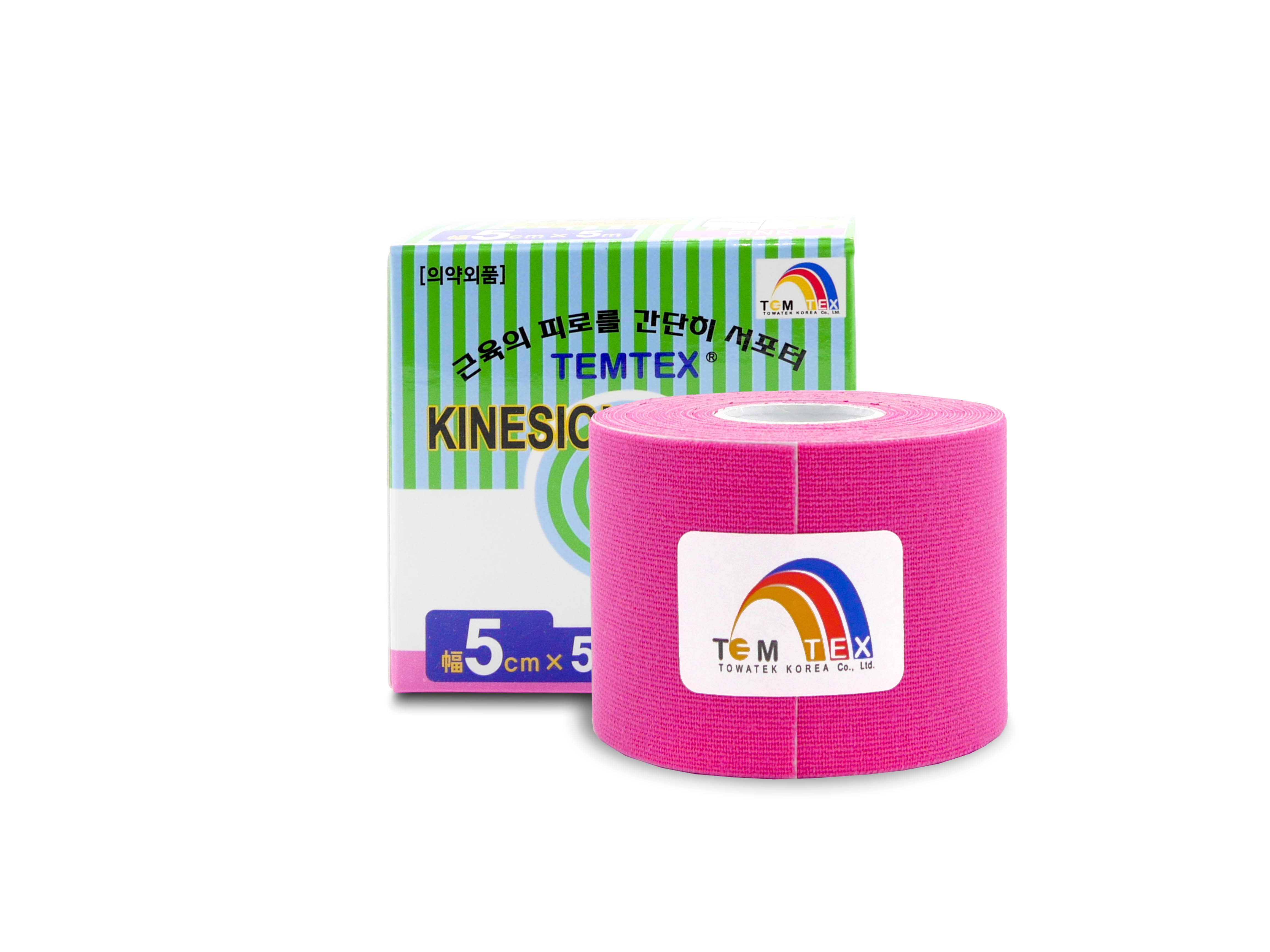 TEMTEX kinesio tape Classic, růžová tejpovací páska 5cm x 5m