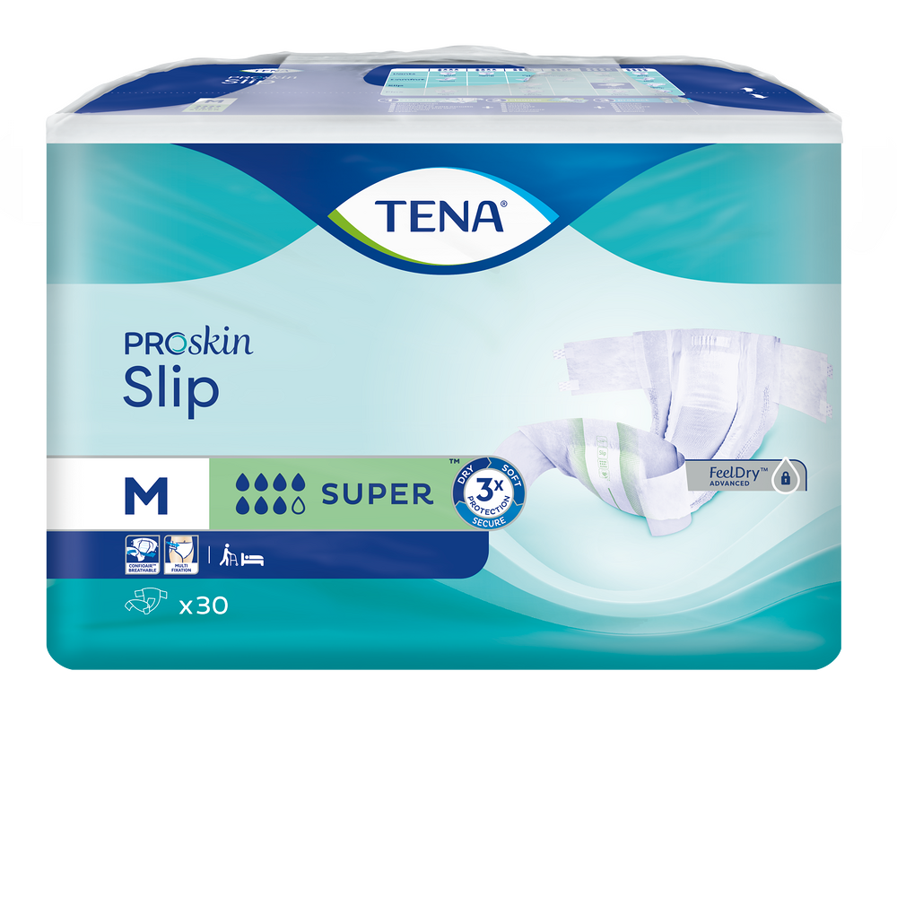 TENA Slip super plenkové kalhotky 7 kapek vel. M 30 ks