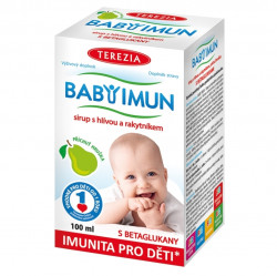 TEREZIA BABY IMUN Sirup s hlívou a rakytníkem příchuť hruška 100 ml