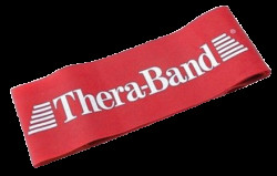 THERABAND Thera-Band Loop 7,6cmx30,5cm - Červená, středně silná