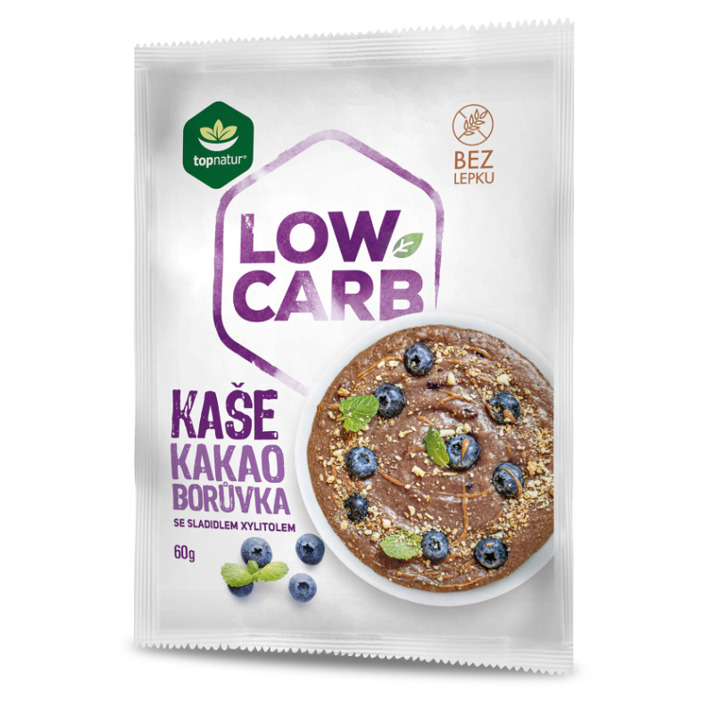 TOPNATUR Low carb kaše Kakao a borůvka 60 g