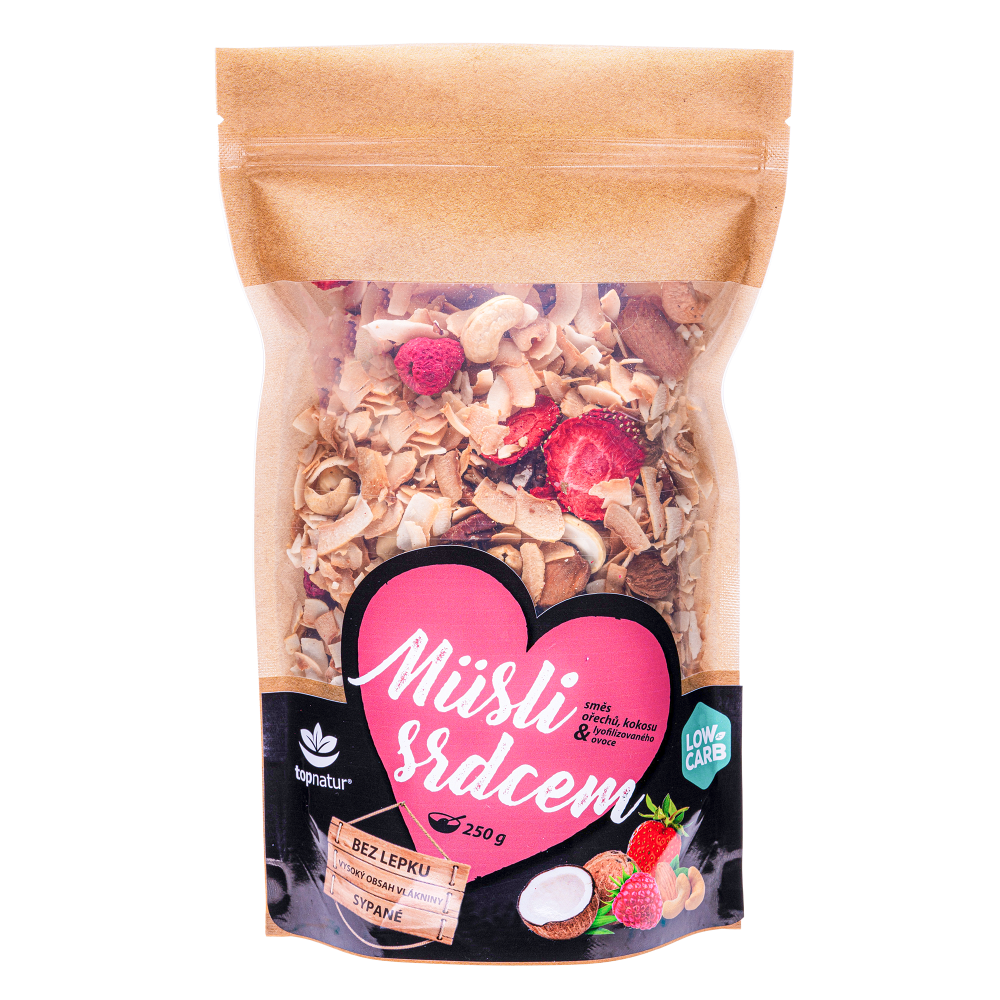 TOPNATUR Müsli srdcem Low Carb mix 250 g