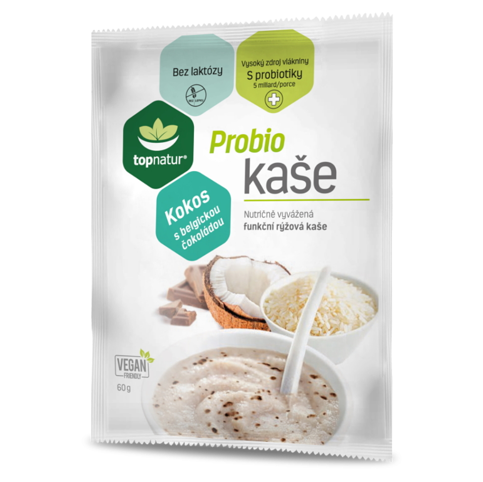 TOPNATUR Probio kaše kokos s belgickou čokoládou 60g