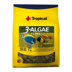 Tropical 3-Algae Flakes 1kg krmivo s řasami pro sladkovodní  a mořské ryby