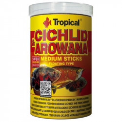 Tropical Cichlid&Arowana Medium Sticks 1000ml/360g krmivo ve formě tyčinek pro středn?