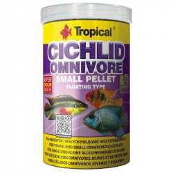 Tropical Cichlid Omnivore Small Pellet 1000ml/360g mnohosložkové krmivo krmivo pro mlad