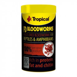 Tropical FD Blood Worms 100ml/7g lyofilizované patentky pro plazy a obojživelníky